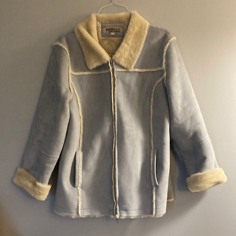 Point Zero nicole benisti baby blue winter coat